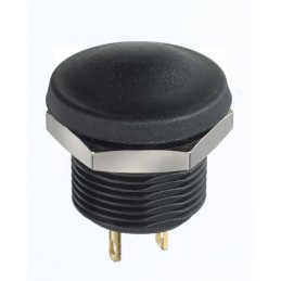 1 pcs - APEM IX Series Push Button Switch, Momentary, Panel Mount, 12mm Cutout, SPST, Black LED, 28V dc, IP67, IP69K