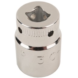 1 pcs - Bahco 1/4 in Drive 6mm Standard Socket, 6 point, 24.7 mm Overall Length