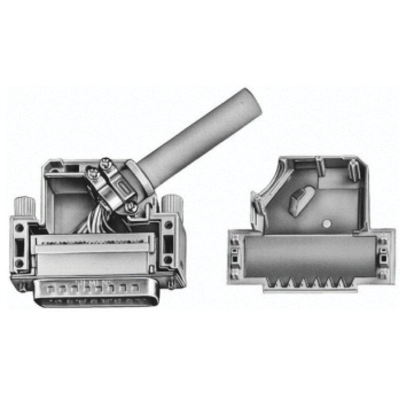 1 pcs - TE Connectivity Polymer Angled D Sub Backshell, 9 Way