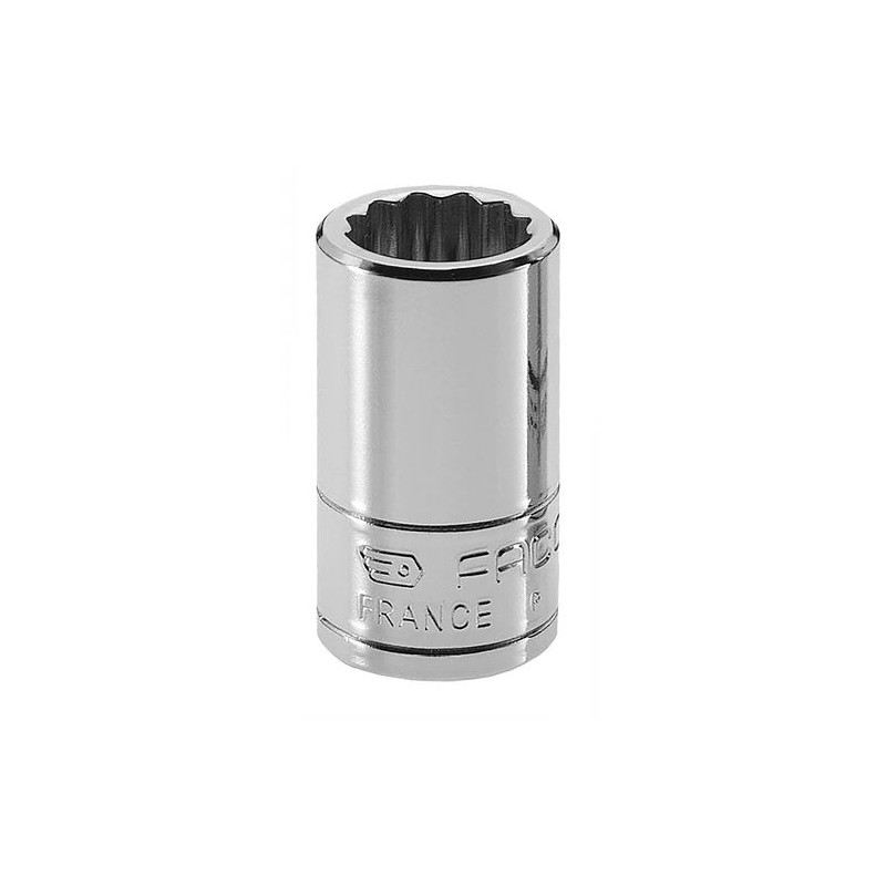 1 pcs - Facom 1/4 in Drive 6mm Standard Socket, 12 point, 22 mm Overall Length