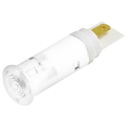 1 pcs - Signal Construct White Indicator, 24 - 28V, 5mm Mounting Hole Size, Solder Tab Termination