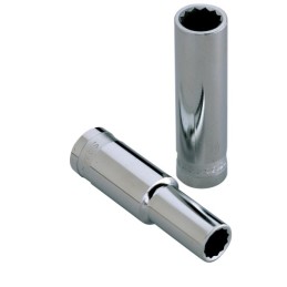 1 pcs - SAM 1/2 in Drive 19mm Deep Socket, 12 point, 82 mm Overall Length