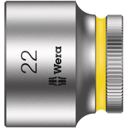 1 pcs - Wera 3/8 in Drive 22mm Standard Socket, 6 point, 30 mm Overall Length