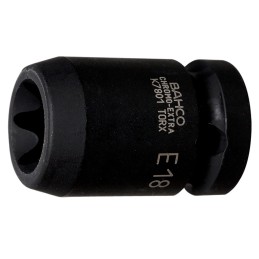 1 pcs - Bahco E18, 1/2 in Drive Impact Socket Torx, 38.0 mm length