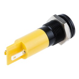 1 pcs - RS PRO Yellow Panel Mount Indicator, 220V ac, 14mm Mounting Hole Size, Solder Tab Termination, IP67