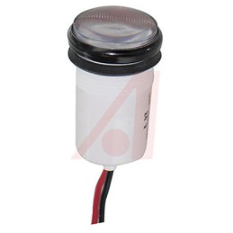 1 pcs - Dialight Red Panel Mount Indicator, 24V dc, 17.5mm Mounting Hole Size, Lead Wires Termination