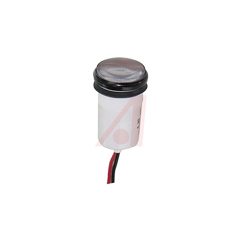 1 pcs - Dialight Red Panel Mount Indicator, 24V dc, 17.5mm Mounting Hole Size, Lead Wires Termination