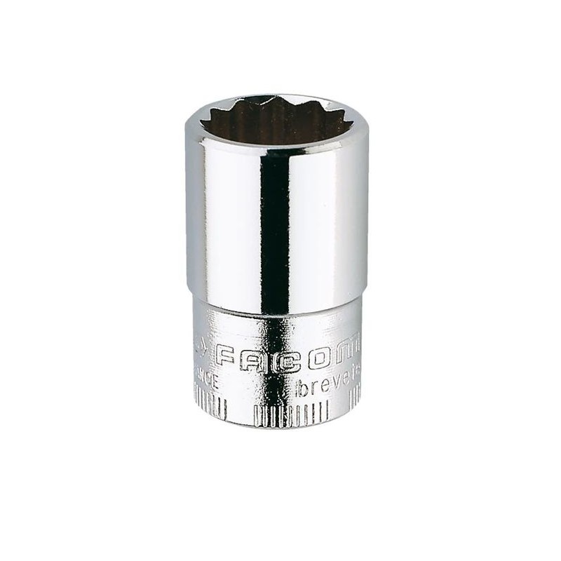 1 pcs - Facom 3/8 in Drive 9/16in Standard Socket, 12 point, 30 mm Overall Length