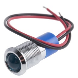 1 pcs - RS PRO Blue Panel Mount Indicator, 24V dc, 14mm Mounting Hole Size, Lead Wires Termination, IP67