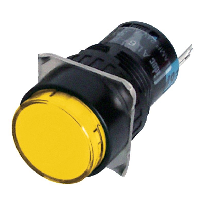 1 pcs - Idec Yellow Panel Mount Indicator, 16mm Mounting Hole Size