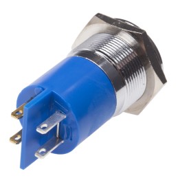 1 pcs - RS PRO Blue Panel Mount Indicator, 22mm Mounting Hole Size, Solder Tab Termination