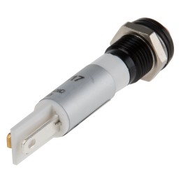 1 pcs - RS PRO Orange Panel Mount Indicator, 21.6 - 26.4V dc, 8mm Mounting Hole Size, IP67