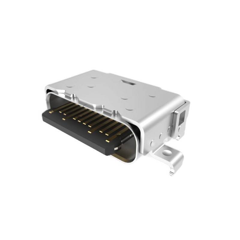 10 pcs - Amphenol Communications Solutions Right Angle, Mid Mount, Receptacle Type Type C USB3.2 USB C Connector