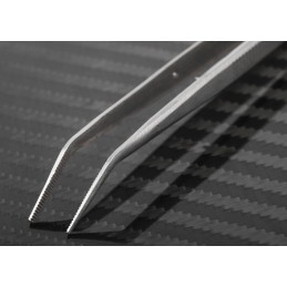 1 pcs - RS PRO 150 mm, Stainless Steel, Serrated, Tweezers