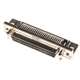 1 pcs - TE Connectivity Amplimite .050 III 50 Way Right Angle Through Hole D-sub Connector Socket, 2.54mm Pitch, with