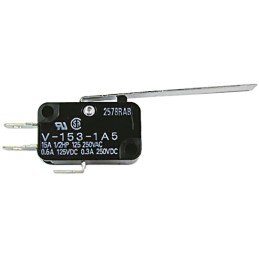 50 pcs - Omron Long Hinge Lever Micro Switch, Tab Terminal, 5 A @ 250 V ac, SPDT, IP40