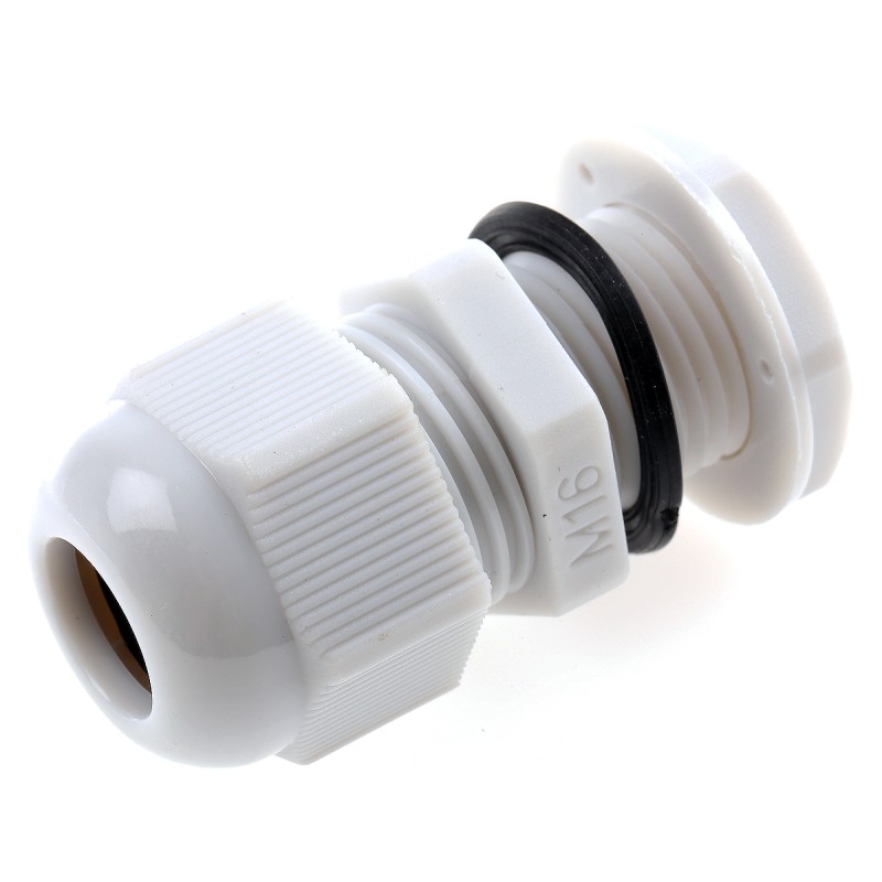 10 pcs - HellermannTyton NGM Series Grey Nylon Cable Gland, M16 Thread, 5mm Min, 10mm Max, IP68