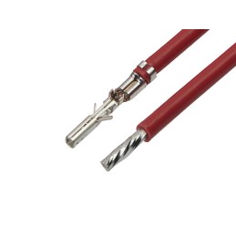 5 pcs - Molex Female Micro-Fit 3.0 to Unterminated Crimped Wire, 75mm, 0.34mm², Red