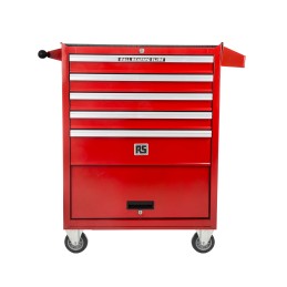 1 pcs - RS PRO 5 drawer Steel Wheeled Tool Chest, 860mm x 690mm x 460mm