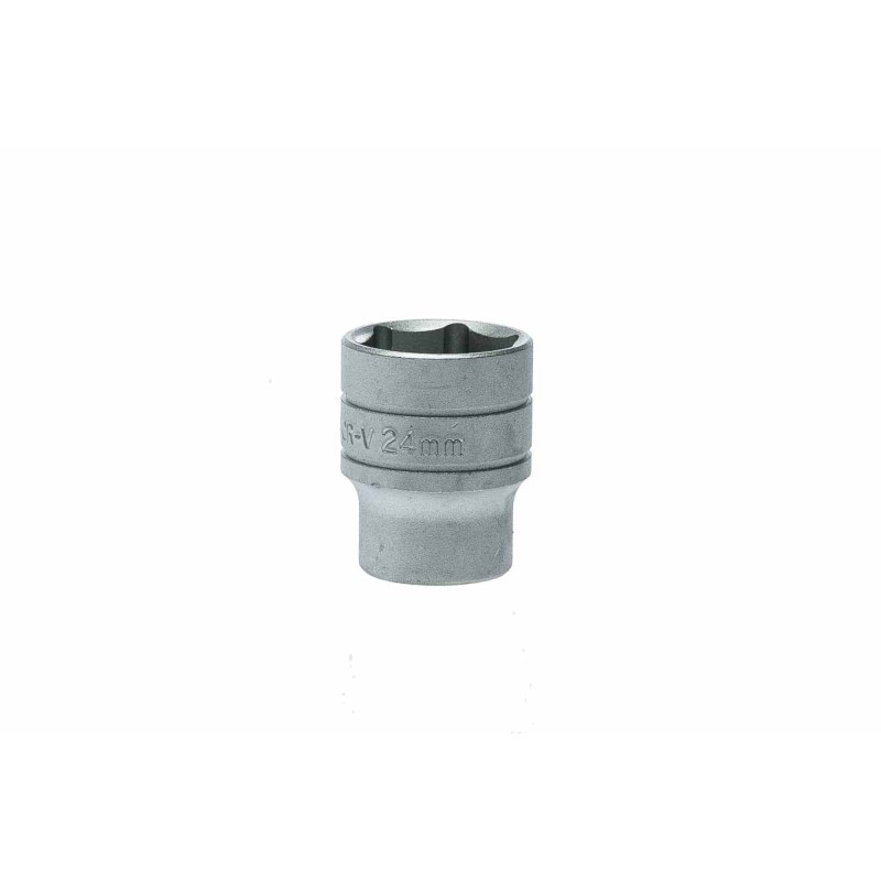 1 pcs - Teng Tools 1/2 in Drive 24mm Standard Socket, 6 point, 40 mm Overall Length