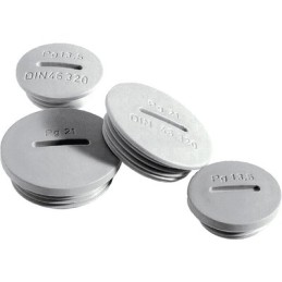 1 Pack of 5 - Lapp Blanking Plug, PG21, PS, 33mm Diameter, Threaded