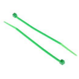 1 Bag of 100 - RS PRO Cable Tie, 100mm x 2.5 mm, Green Nylon, Pk-100