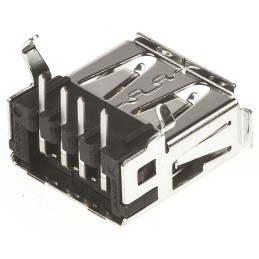 125 pcs - TE Connectivity Right Angle, Through Hole, Socket Type A 2.0 USB Connector