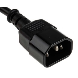 1 pcs - RS PRO IEC C13 Socket to IEC C14 Plug Power Cord, 300mm