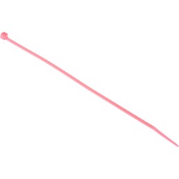 1 Bag of 100 - RS PRO Cable Tie, 203mm x 3.6 mm, Pink Nylon, Pk-100