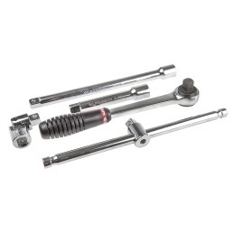 1 pcs - Facom 23-Piece Metric 1/2 in Standard Socket Set with Ratchet, 6 point