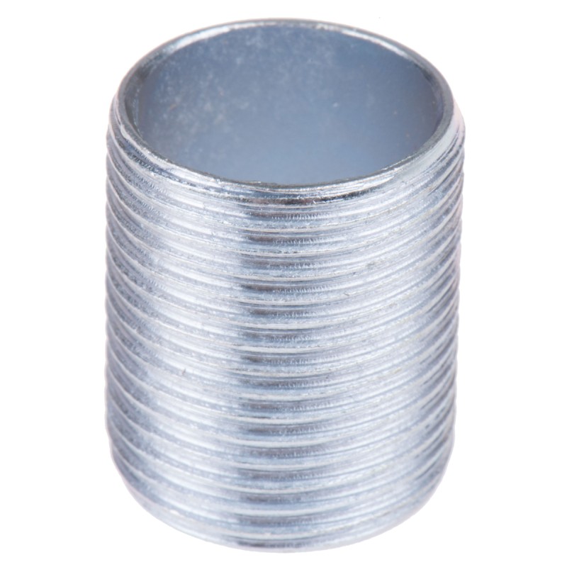 1 Pack of 25 - RS PRO Nipple, Conduit Fitting, 20mm Nominal Size, Steel, Silver