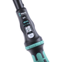 1 pcs - Wera Click-Torque A 6 Click Torque Wrench, 2.5 - 25Nm, 1/4 in Drive, Hex Drive