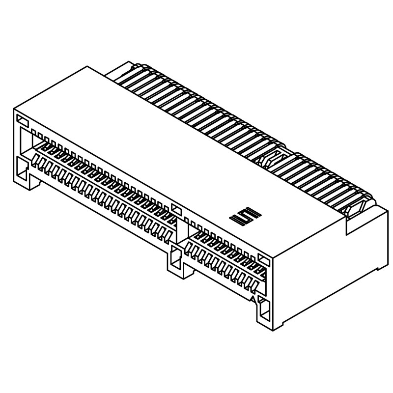 20 pcs - Samtec PCIE Series Right Angle Female Edge Connector, Through Hole Mount, 98-Contacts, 1mm Pitch, 2-Row, Solder