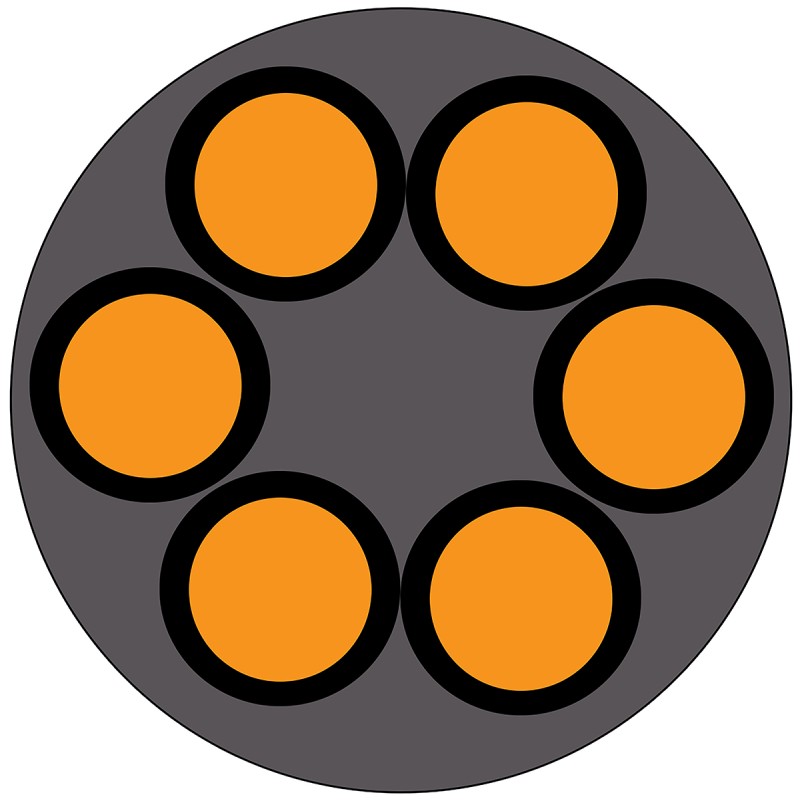 1 Reel of 50 M - RS PRO 6 Core Power Cable, 1.5 mm², 50m, Grey PVC Sheath, NYM-J, 300 V, 500 V