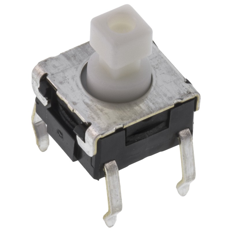 5 pcs - Plunger Tactile Switch, SPST 50 mA @ 24 V dc 3.9mm Through Hole