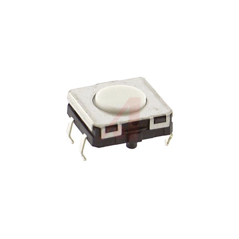 5 pcs - IP67 Yellow Plunger Tactile Switch, SPST 50 mA @ 24 V dc 0.75mm Through Hole
