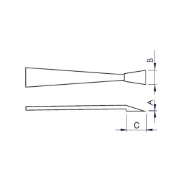 1 pcs - ideal-tek 115 mm, PA66/CF30 (Tip), Plastic (Body), Flat, ESD Tweezers