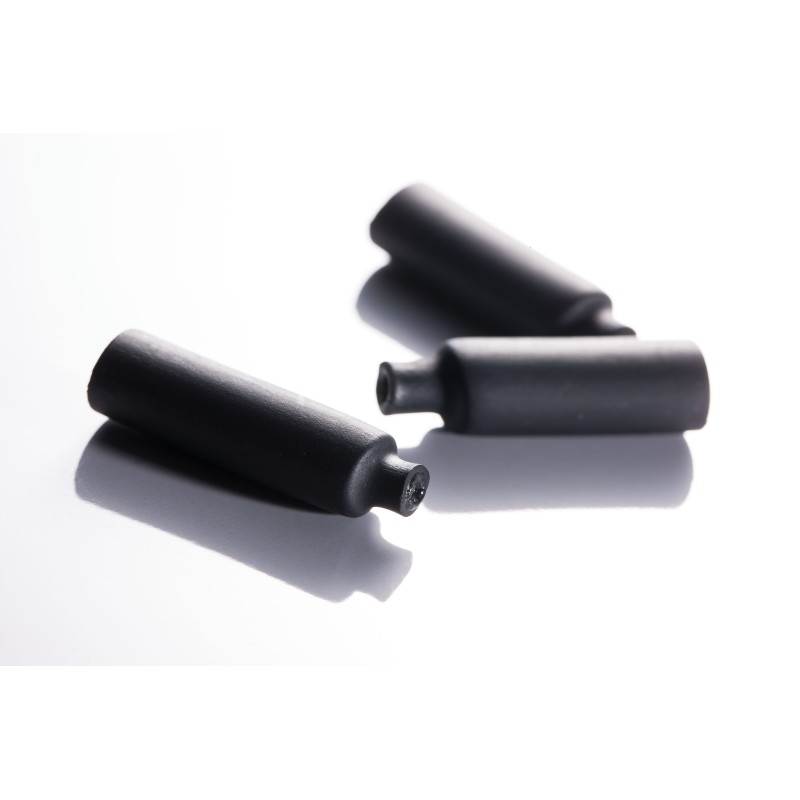 1 pcs - RS PRO Adhesive Lined End Cap, Black 7.44mm Sleeve Dia. x 30.35mm Length 4:1 Ratio