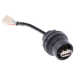 1 pcs - Bulgin USB 2.0 Cable, Female 5 Pin Socket to Female USB A Cable