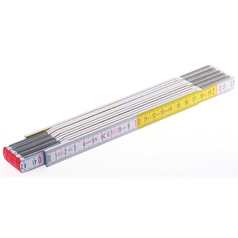 1 pcs - Stabila 2m Wood Metric Folding Ruler