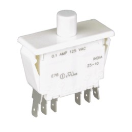 1 pcs - ZF Door Micro Switch, Button, DPDT 100 mA @ 125 V ac, -40 - +85°C
