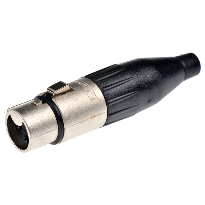 1 pcs - Nexans Cable Mount XLR Connector, Female, 120 V ac, Tin Plating