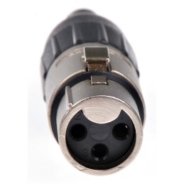 1 pcs - Nexans Cable Mount XLR Connector, Female, 120 V ac, Tin Plating