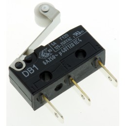1 pcs - ZF Roller Lever Micro Switch, Tab Terminal, 6 A @ 250 V ac, SPDT