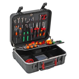 1 pcs - RS PRO 2 drawers Polypropylene Tool Case, with 2 Wheels, 430 x 320 x 190mm