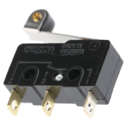 1 pcs - Omron Roller Lever Micro Switch, Solder Terminal, 100 mA @ 30 V dc, SPDT, IP40