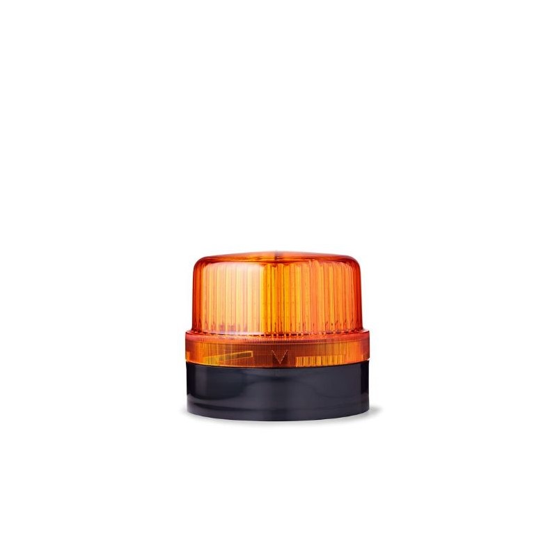 1 pcs - AUER Signal BLG Series Amber Flashing Beacon, 230-240 V ac, Base Mount, Panel Mount, LED Bulb, IP65
