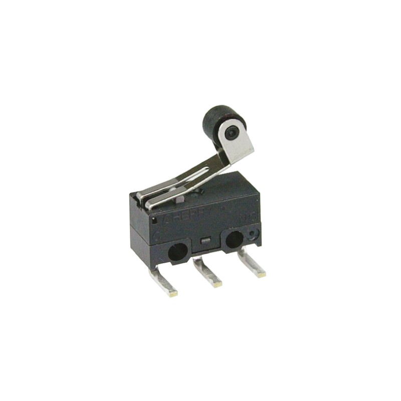 50 pcs - ZF Roller Lever Micro Switch, Left Angle PCB Terminal, 50 mA @ 30 V dc, SPDT