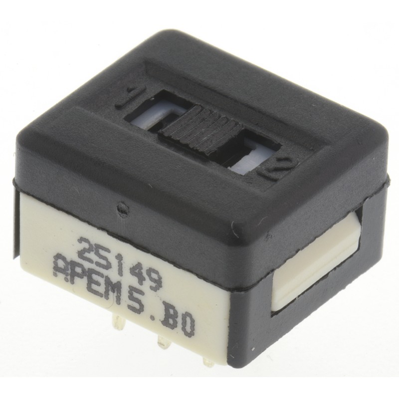 1 pcs - APEM PCB Slide Switch DPDT On-Off-On 1 A @ 30 V dc Slide