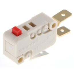 1 pcs - ZF Button Micro Switch, Tab Terminal, 10 A @ 250 V ac, SPDT